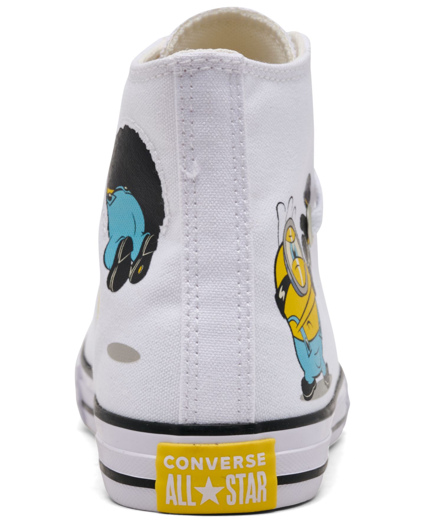 Детские высокие кеды Converse Chuck Taylor All Star с миньонами, цвет: Белый / Жёлтый — фото 4