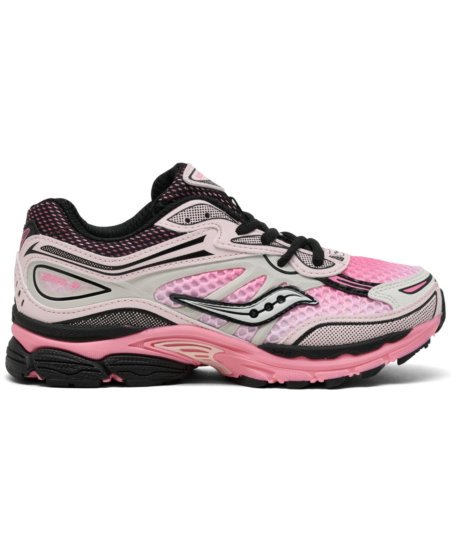 Детские кроссовки Saucony ProGrid Omni 9 Lifestyle, цвет: Чёрный / Лососевый — фото 2