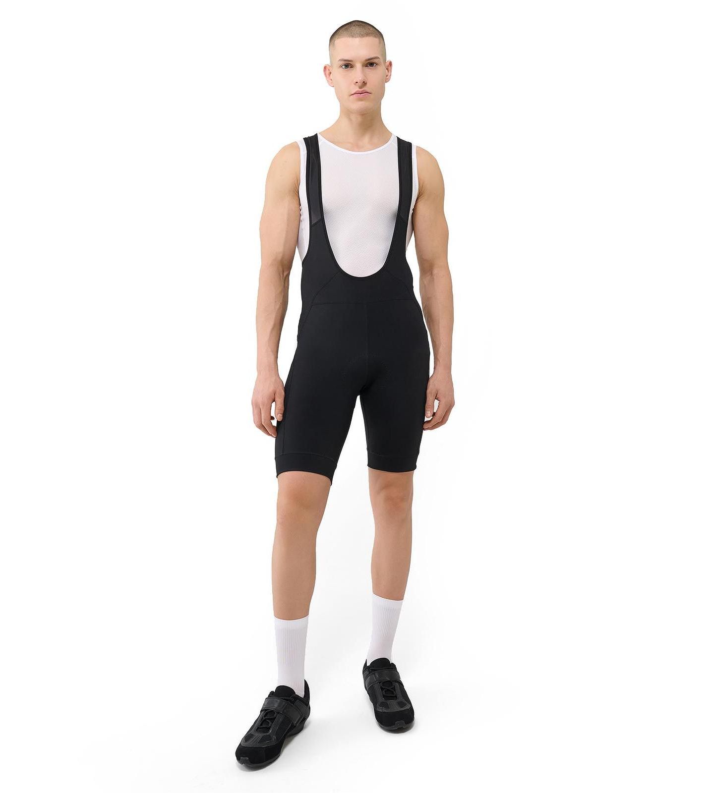 Мужские леггинсы 4F Short Cycling Leggings With Gel-Foam Insert And Suspenders, цвет: Глубокий чёрный — фото 2