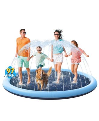 97” Non-slip Splash Pad Sprinkler Pool Fountain Play Mat Pet Dog