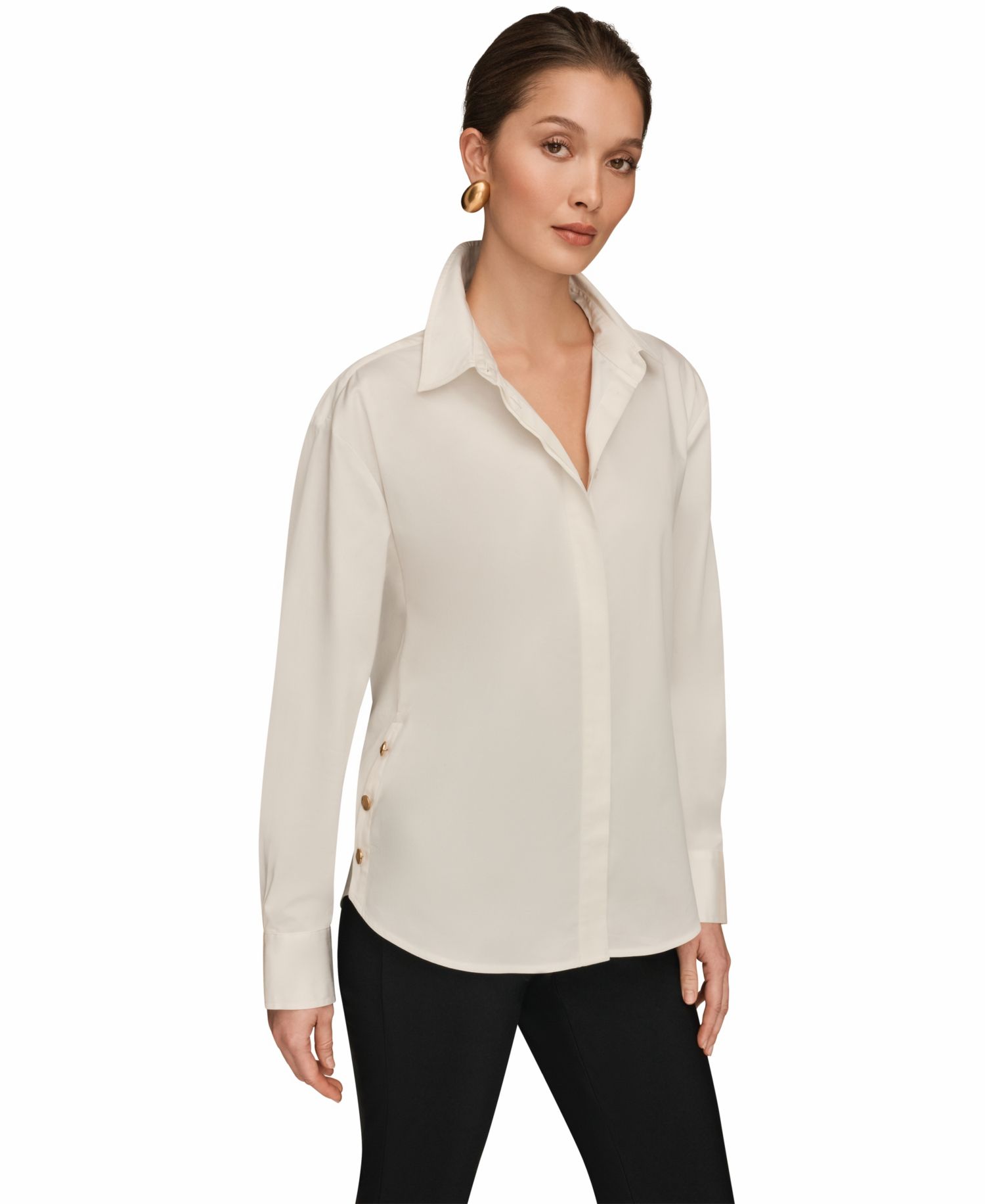 Women's Long-Sleeve Button-Up Shirt