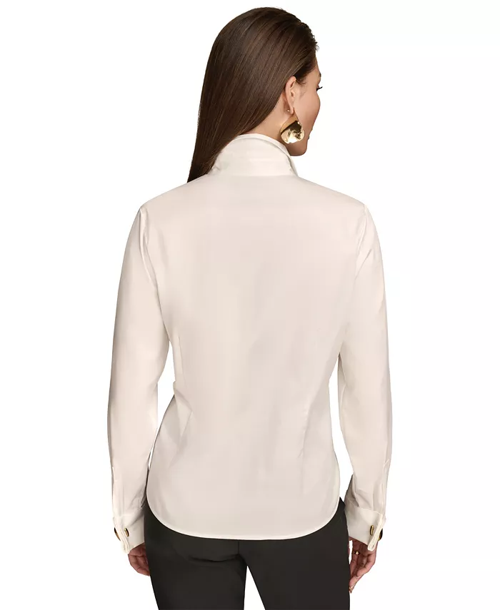 Women's Wrist-Hardware Button-Down Shirt - thumbnail 4