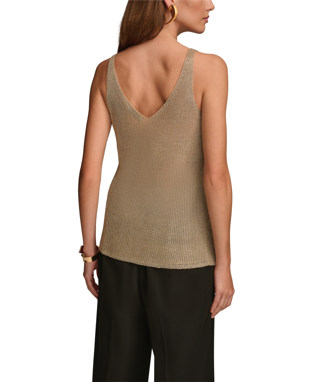 Donna Karan Women's Metallic-Knit Tank Top
