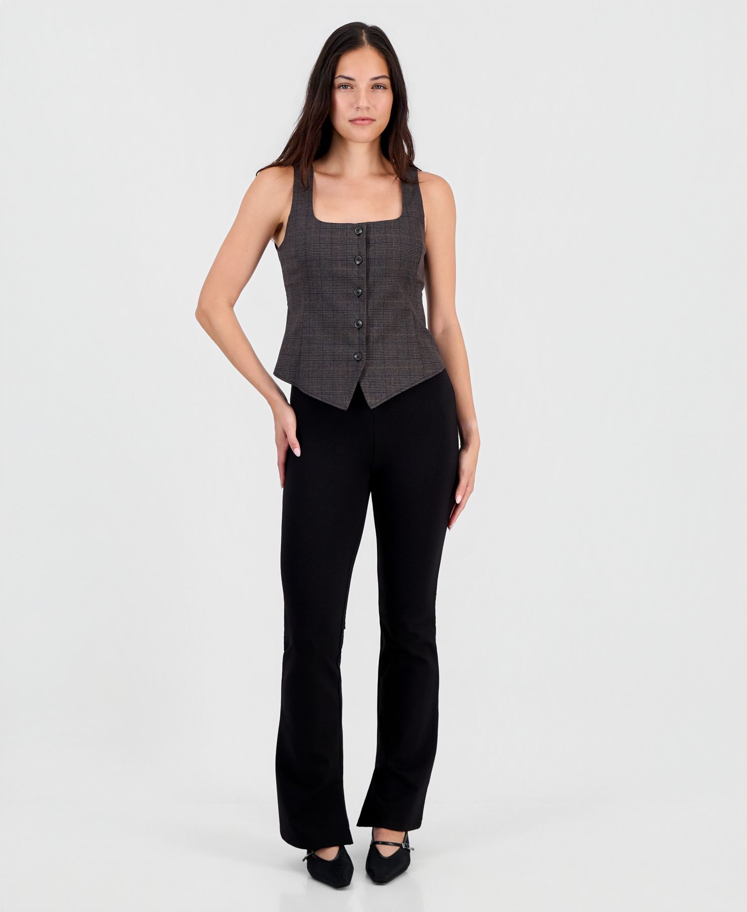 Women's Glen Plaid Vest Top