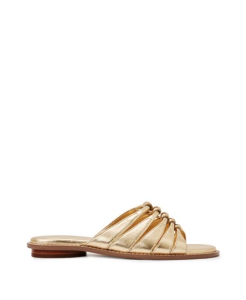 Женские сандалии REISS Agnes Gold Knotted Flat