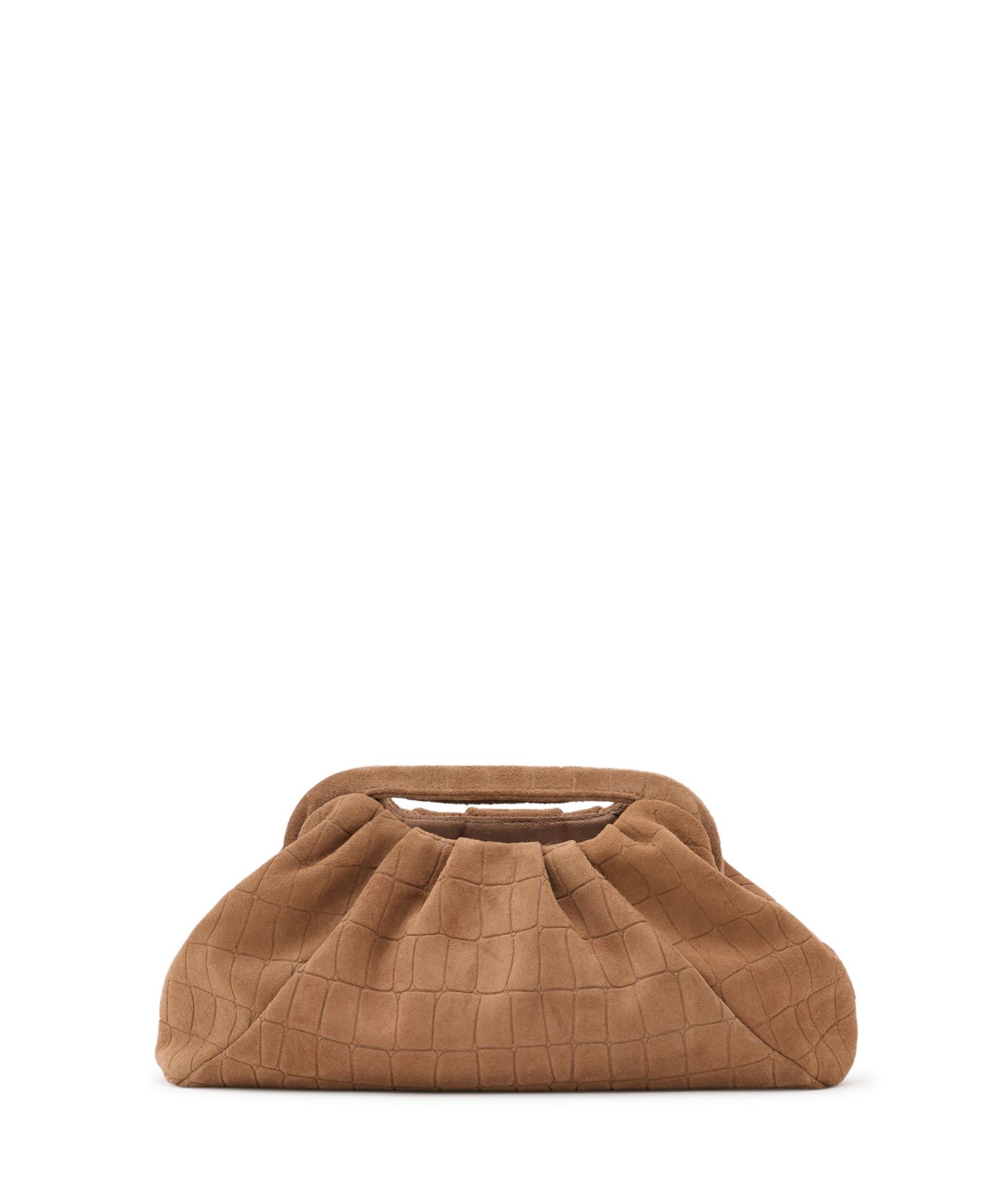Женский клатч REISS June Croc Embossed Suede Clutch — фото 2