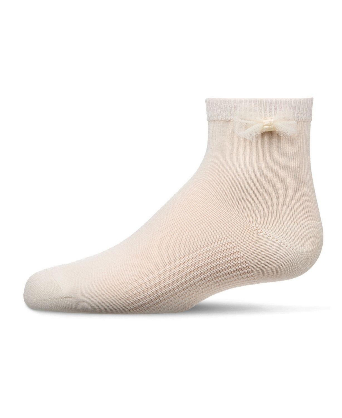 MeMoi Baby Girls Bow-Trimmed Mercerized Cotton Rich Ankle Sock