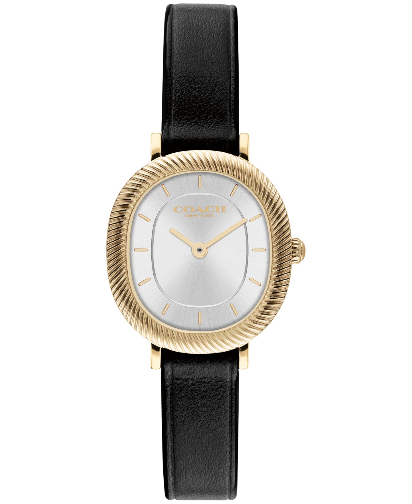Женские часы Coach Harlow Black Leather Strap Watch 23.8mm — фото 1