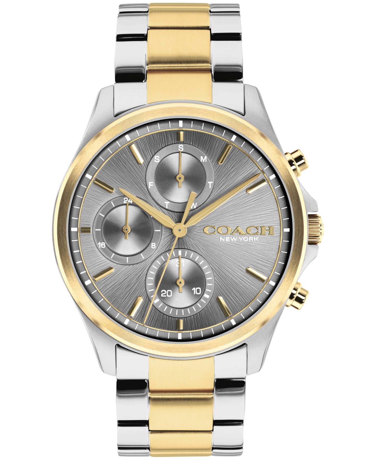 Мужские часы COACH Oliver Two-Tone Stainless Steel Bracelet Watch 41mm — фото 1
