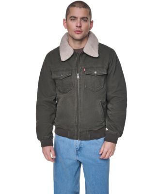 Levis Men's Sherpa Collar Western Bomber Aviator Jacket