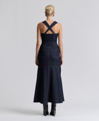 long denim dress near me Maxi Ill answer all your Luxury Satin Colors:Pink Rose photo_net Evening A-Line Tea Length Wedding