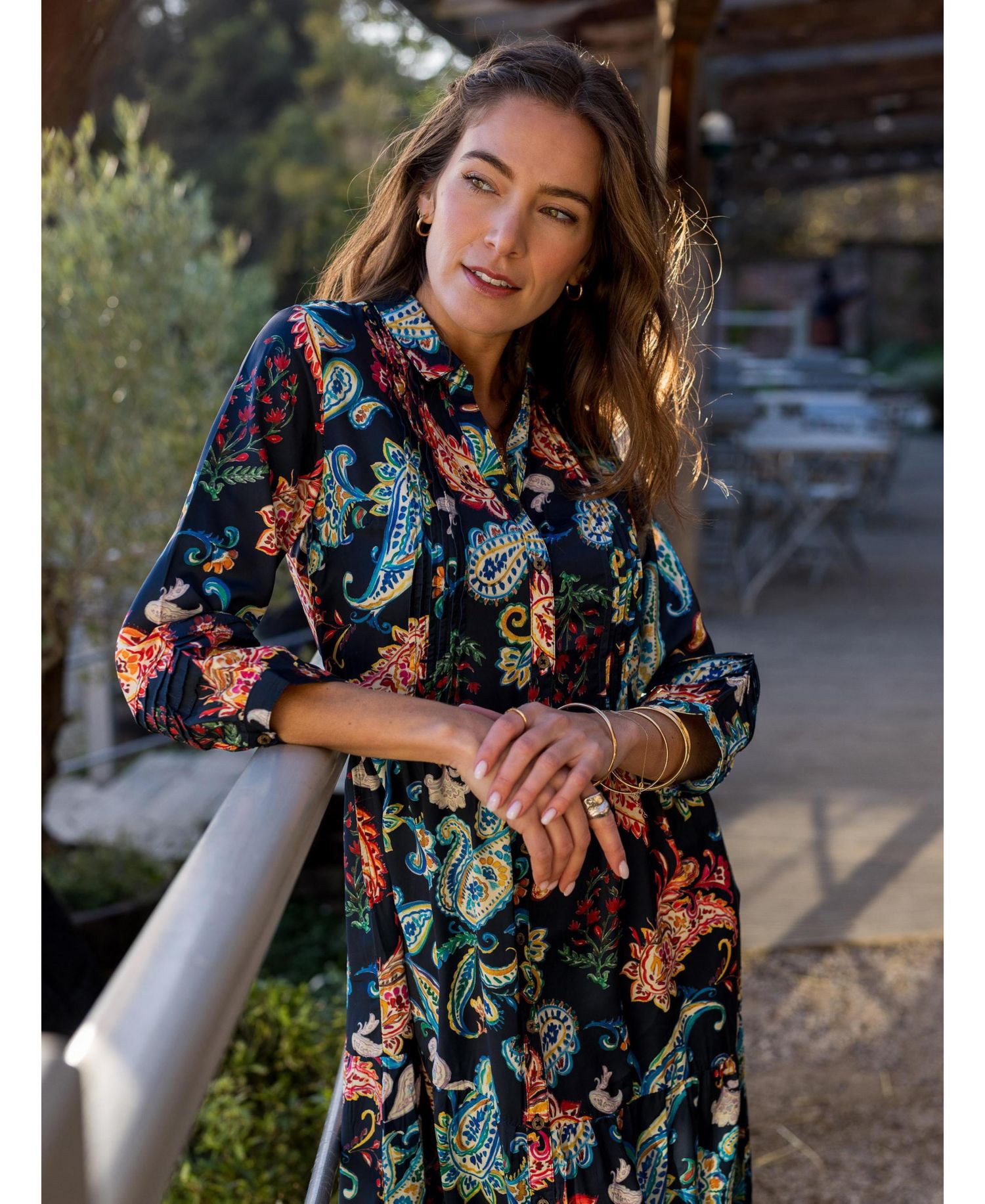 Women's Estrella Sculpted Collar Maxi Dress