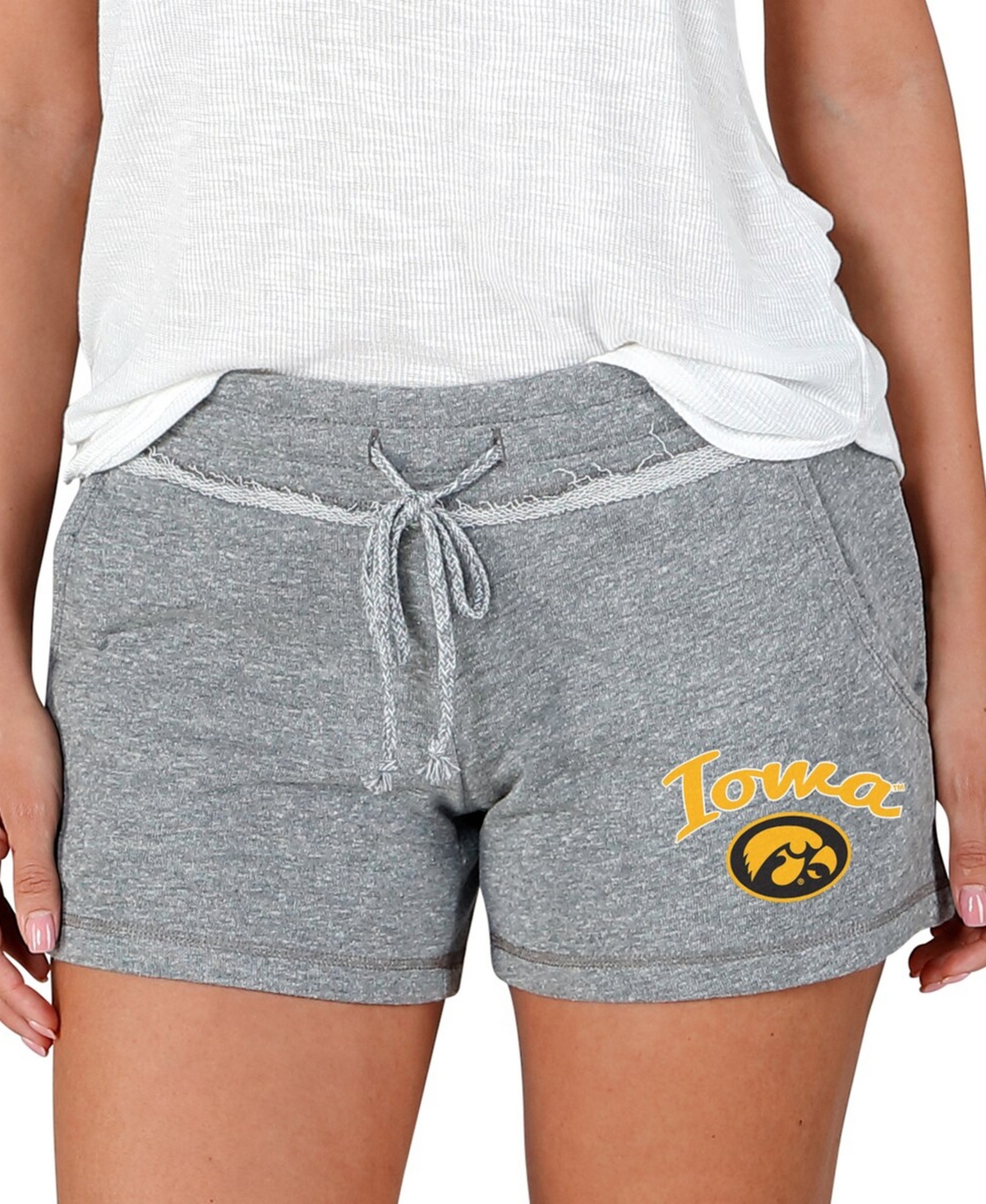 Concepts Sport Women's Gray Iowa Hawkeyes Mainstream Terry Shorts