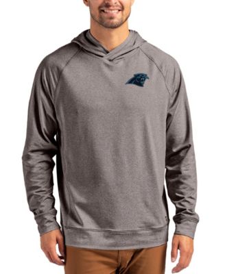Men's Heather Gray Carolina Panthers Adapt Knit Raglan Pullover Hoodie