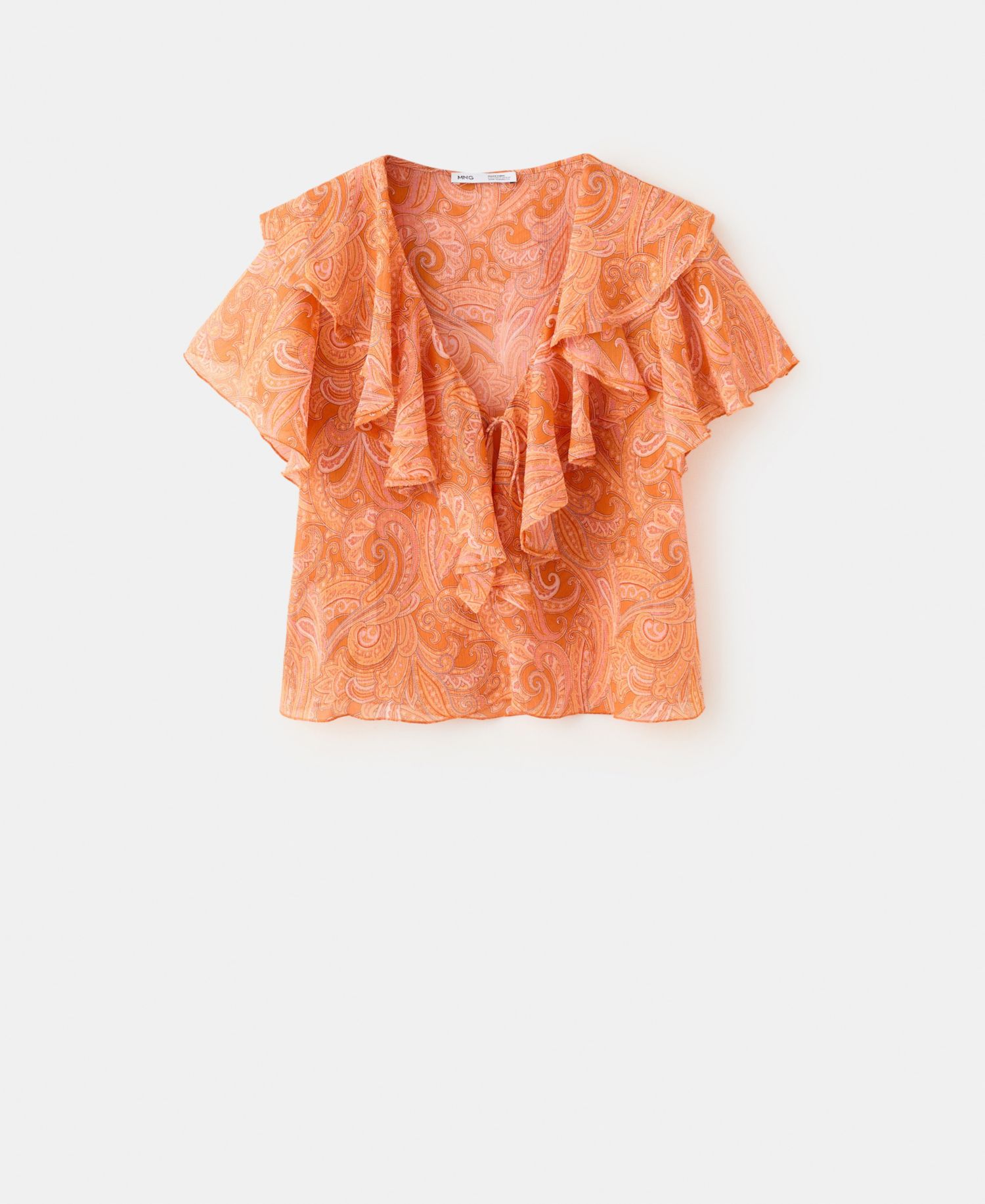 Women's Ruffles Printed Blouse
