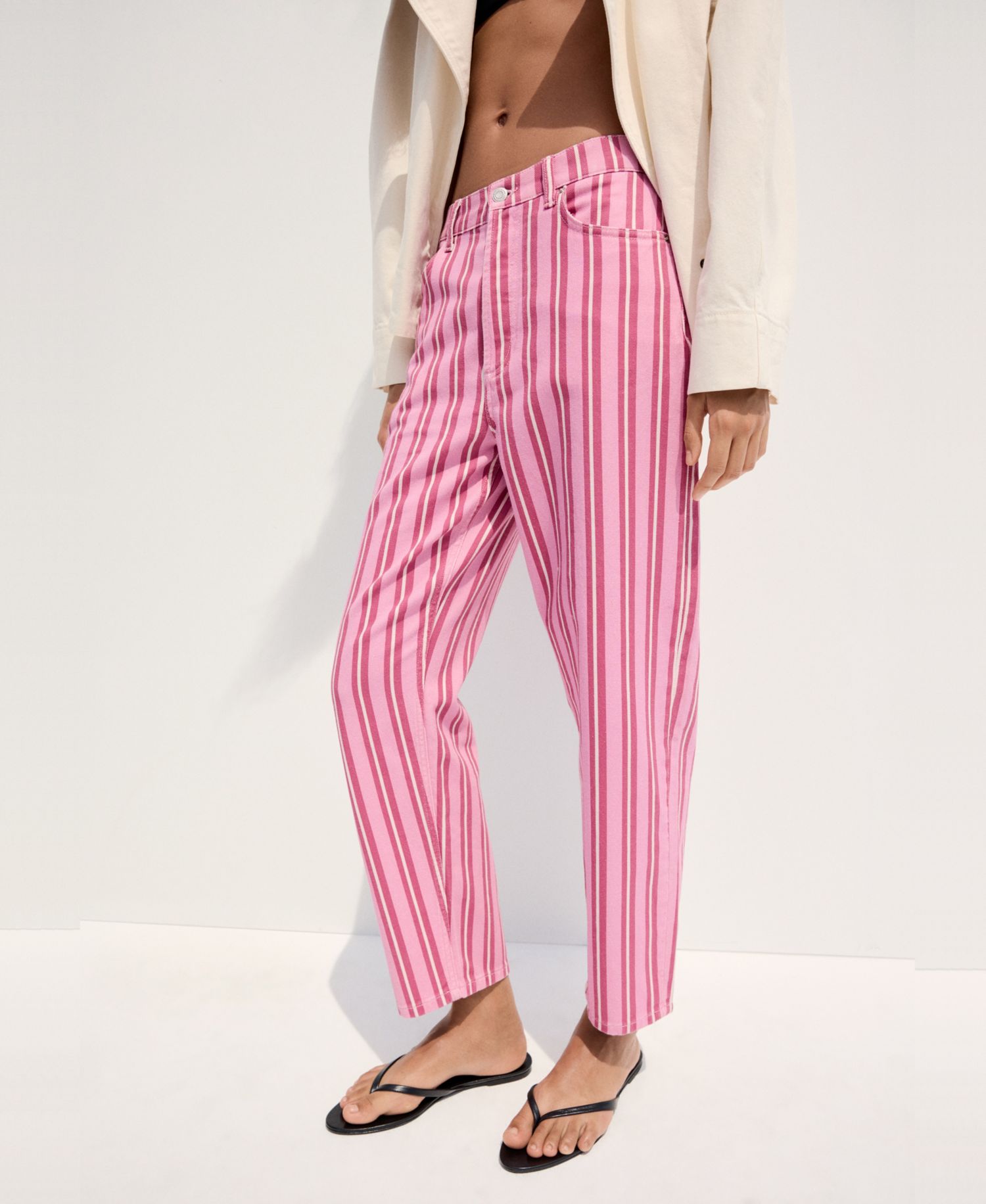 Women's Straight-Fit Striped Jeans