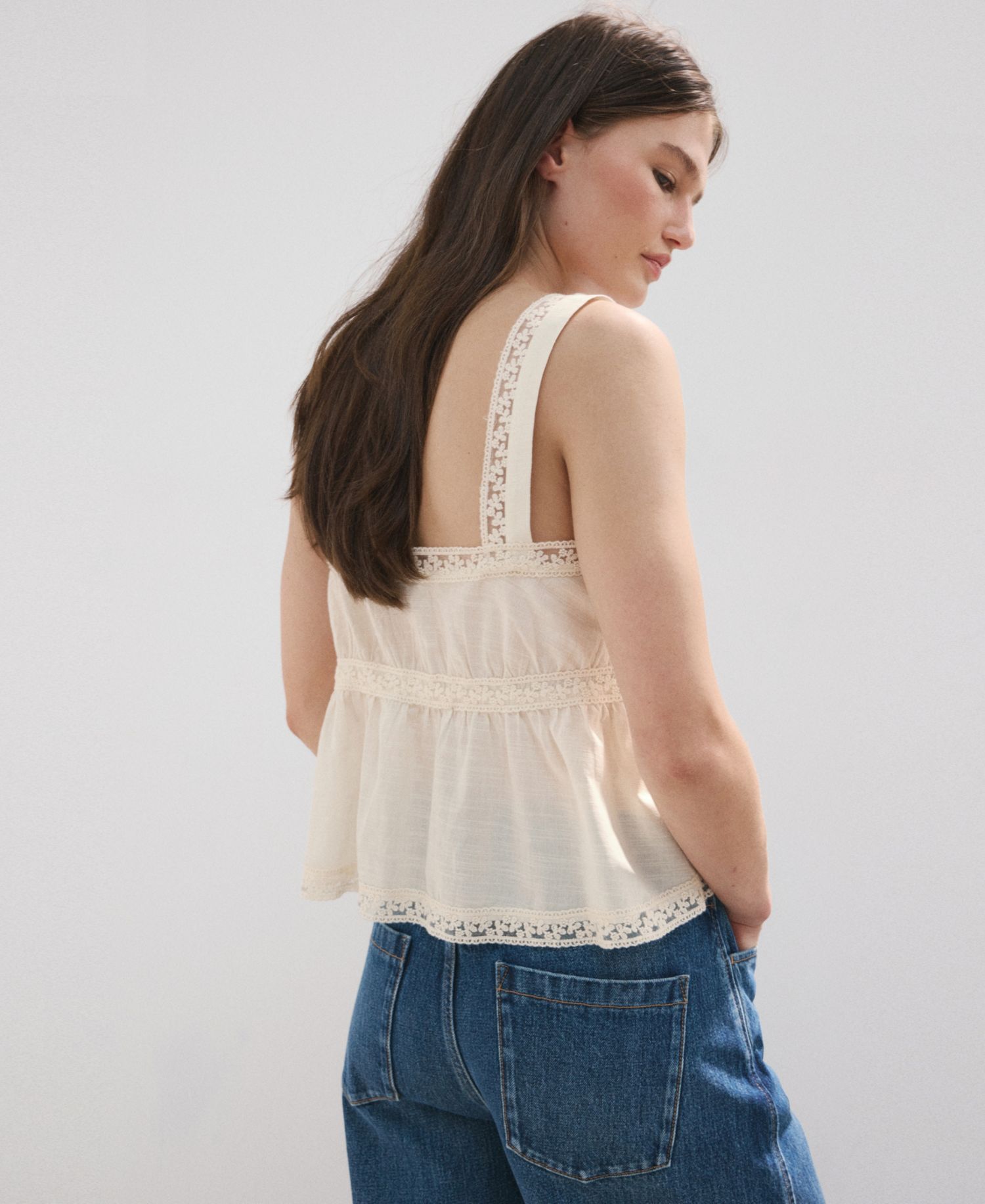 Women's Cotton Lace Top