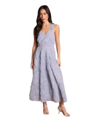 Women's Embroidered Tie Back Maxi Dress