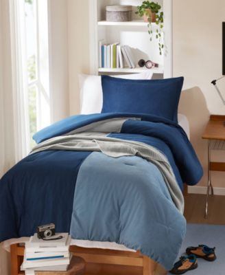 Stafford Color Block Textured 2-Piece Comforter Set, Twin/Twin XL