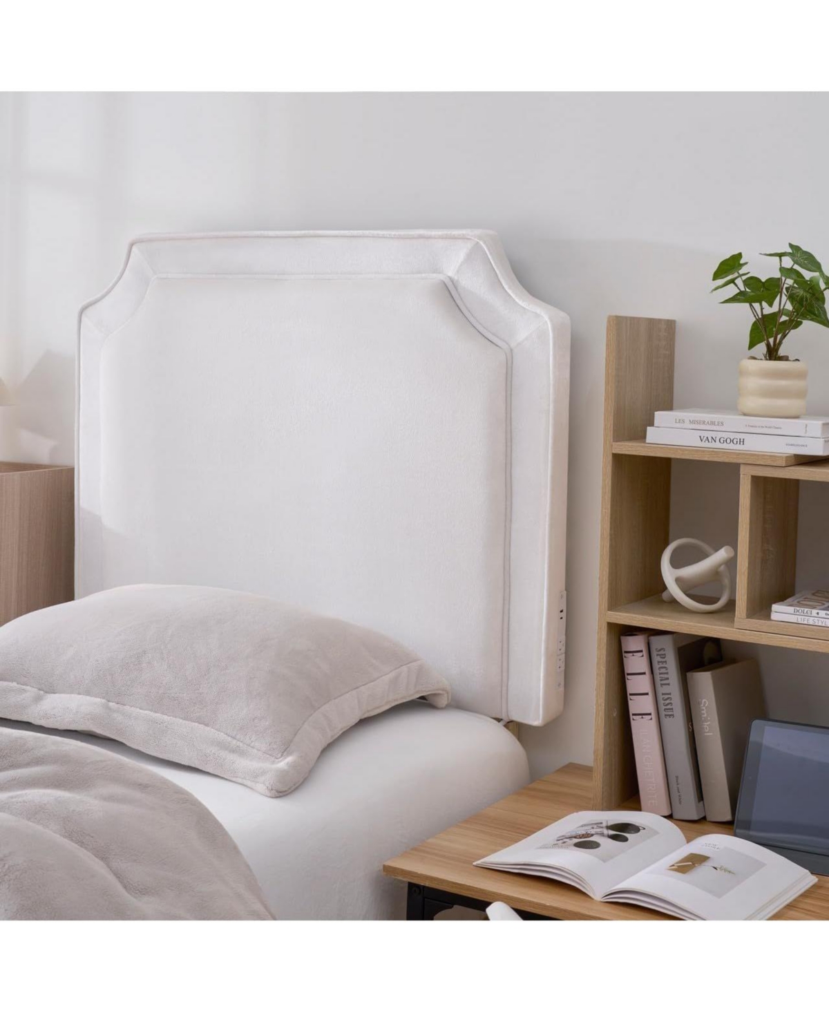DormCo Tavira Allure Right Side Outlet Headboard - Corded Raised
