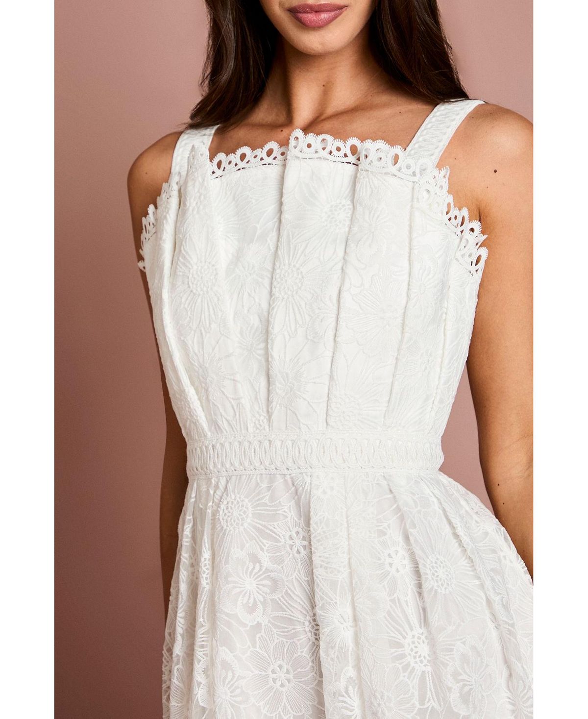 Coast Women's Embroidered Lace Midi Dress view 5 — MAYCSS fashion products