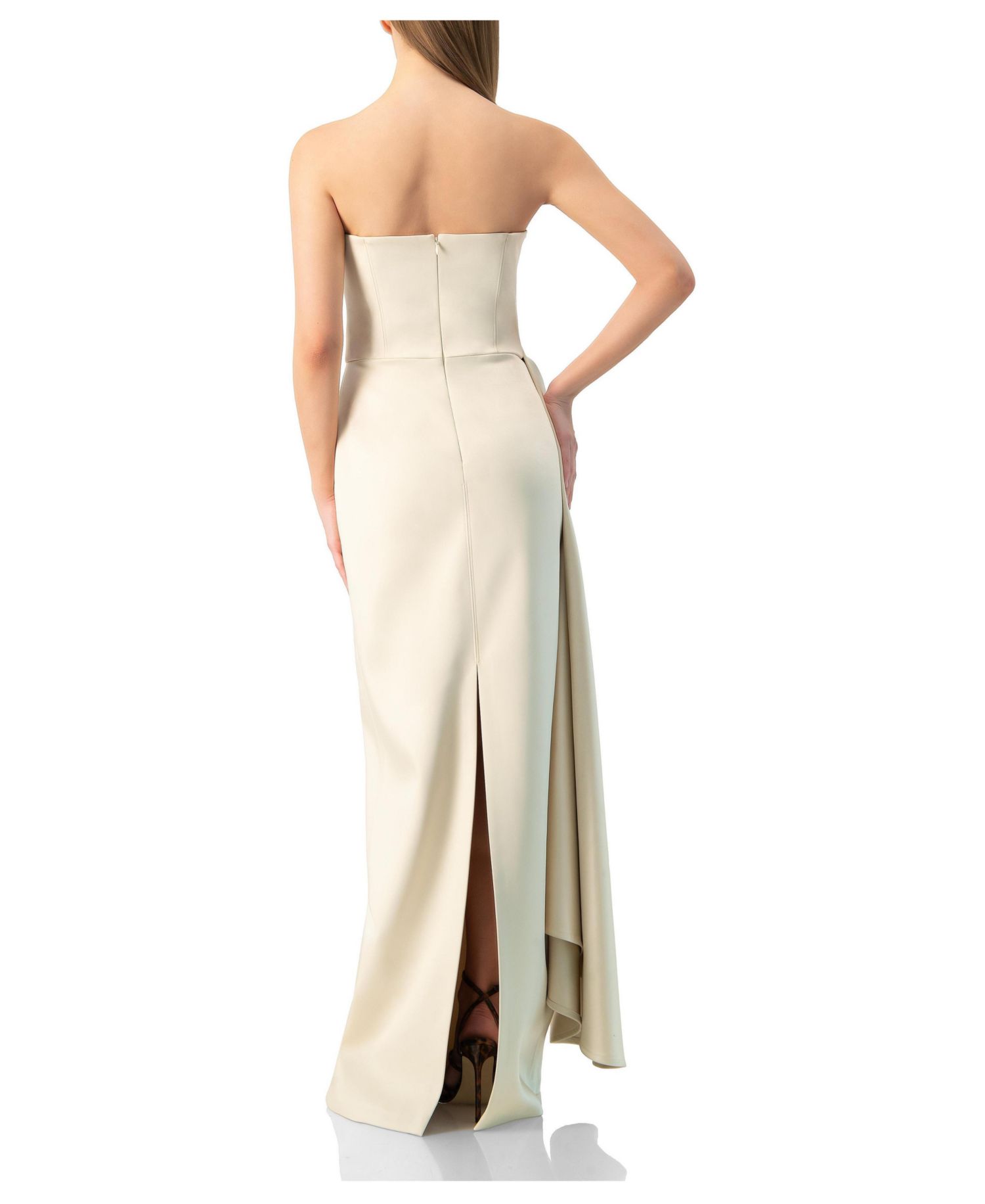 Women's Strapless Sculpted Drape Gown
