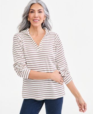 Women's Glasgow Stripe Hooded Long-Sleeve Hoodie