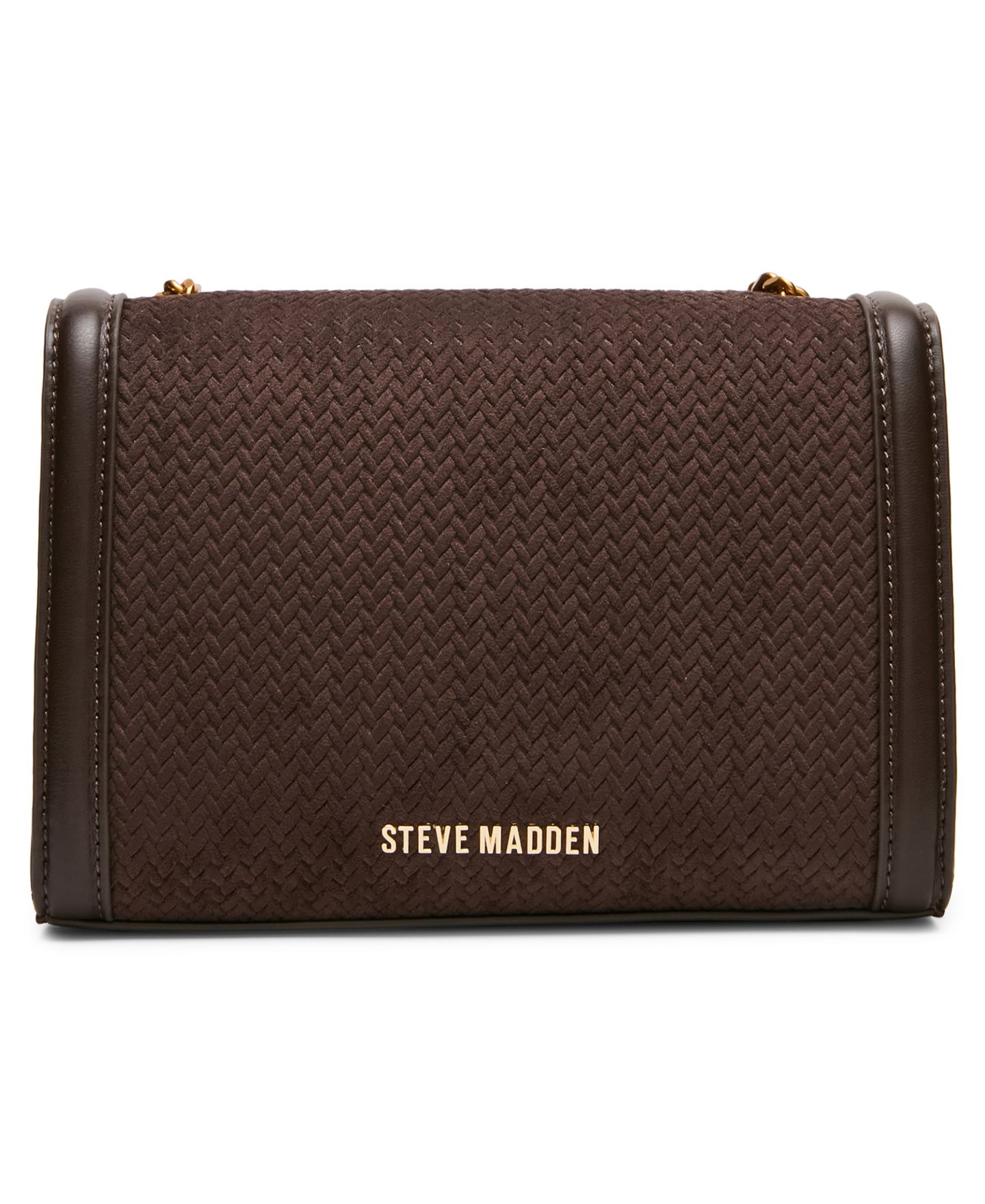Женская сумка Steve Madden Larisaw Rivet Logo Mini Crossbody Handbag, цвет: Шоколадный — фото 2