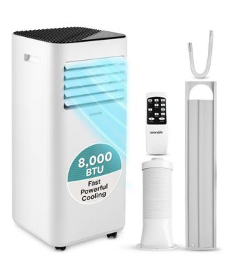 8,000 BTU Portable Air Conditioner - 3-in-1 AC, Fan and Dehumidifier with Remote and Window Kit