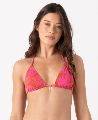 Women's Sun Chaser Mini Tiki Tri Charm Detail Bikini Top