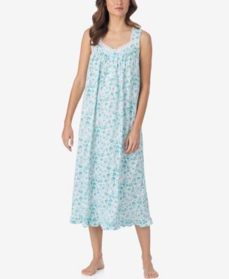Women's Sleeveless Cotton Jersey Knit Long Nightgown