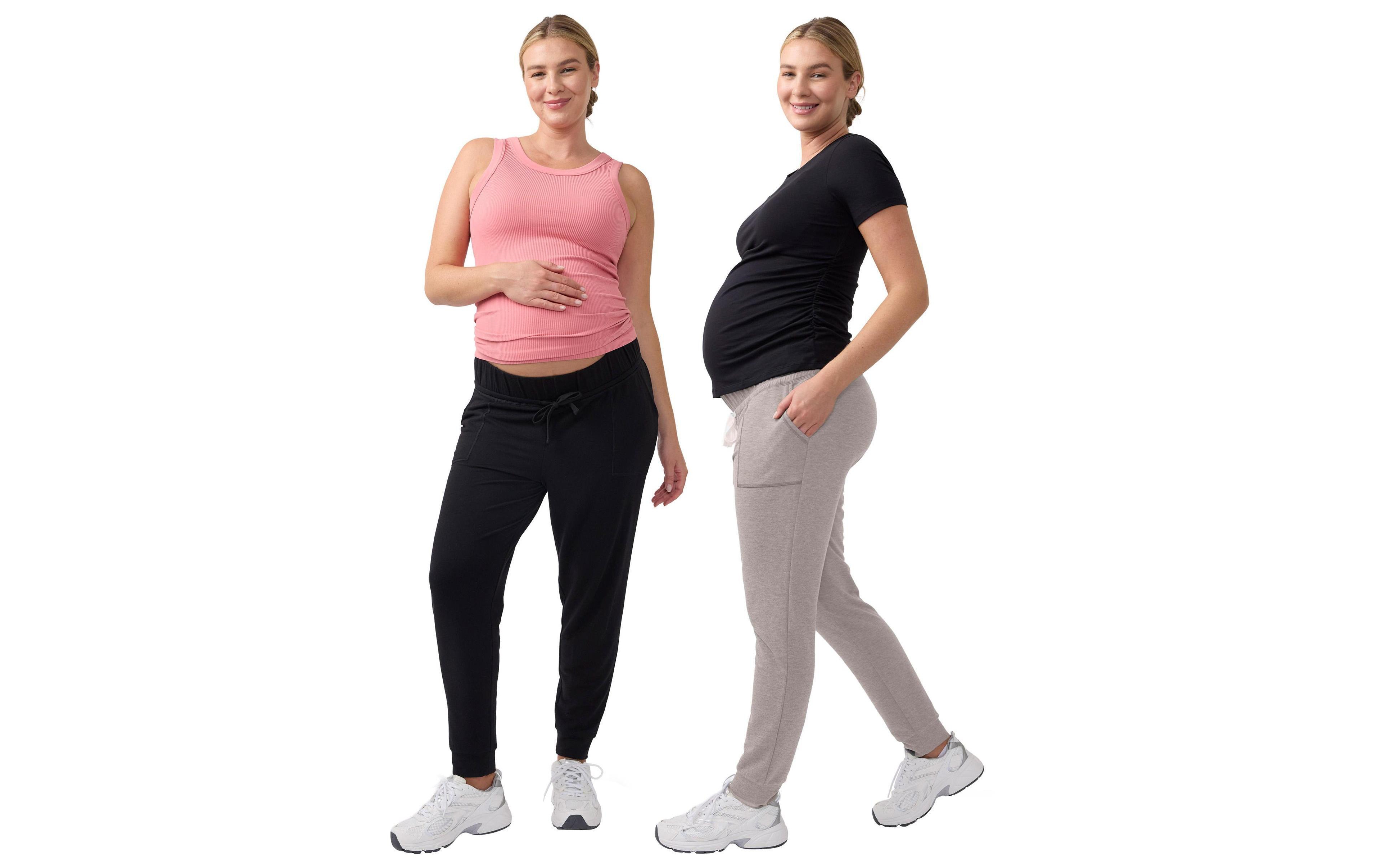 Ingrid + Isabel Women's maternity Knit Jogger Bundle 2-Pack