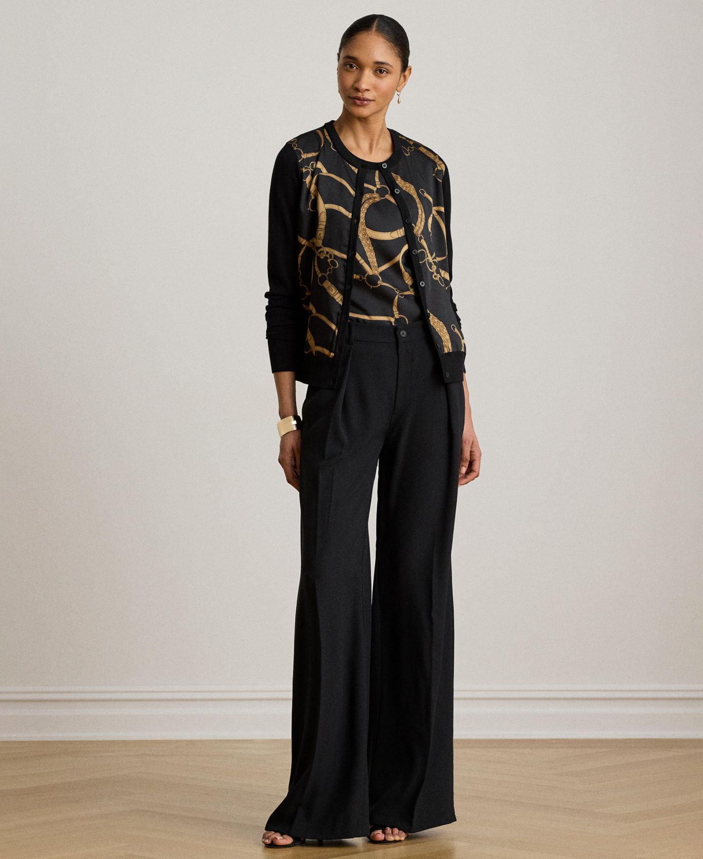 Женский кардиган Lauren Ralph Lauren Belting Print, цвет: Чёрный разноцветный — фото 6