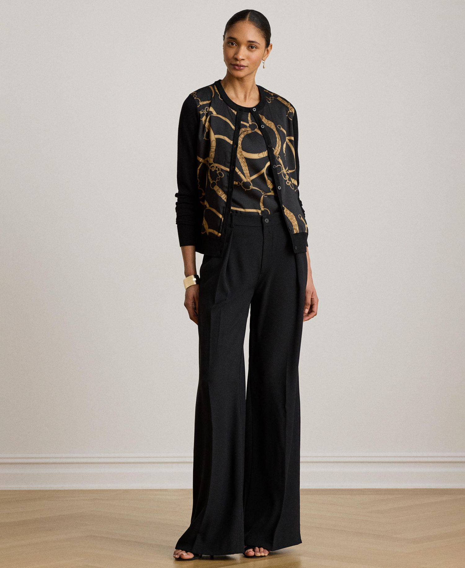 Women's Belting Print Cardigan