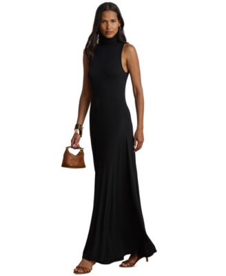 Women's Sleeveless Turtleneck Maxi Dress