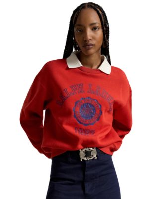 Women's Polo Collar Crewneck Sweatshirt