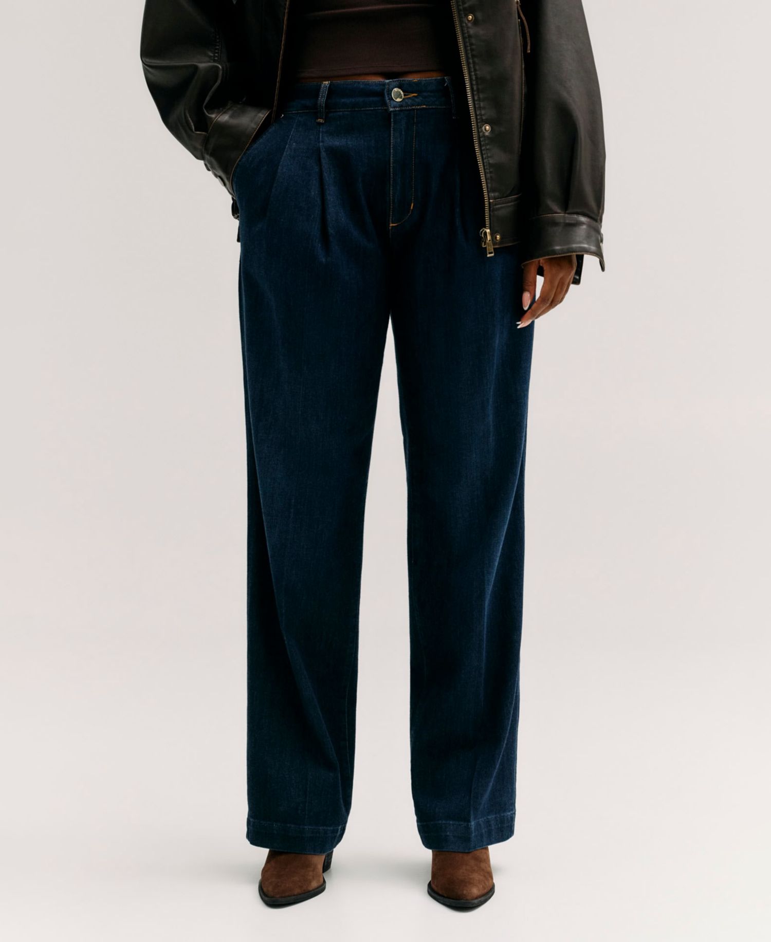 Women's Denim Palazzo Wide-Leg Pants