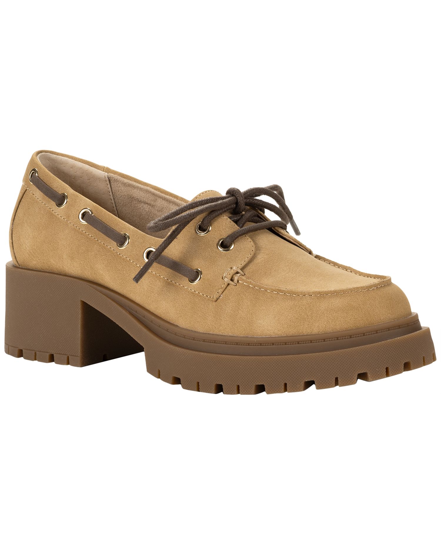 Women's Theraa Lug Sole Block Heel Loafers