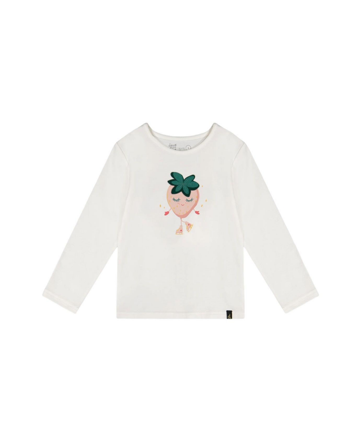 Deux par Deux Toddler Girl's (2T-5T) Long Sleeve Cotton Strawberry T-Shirt - Off-white