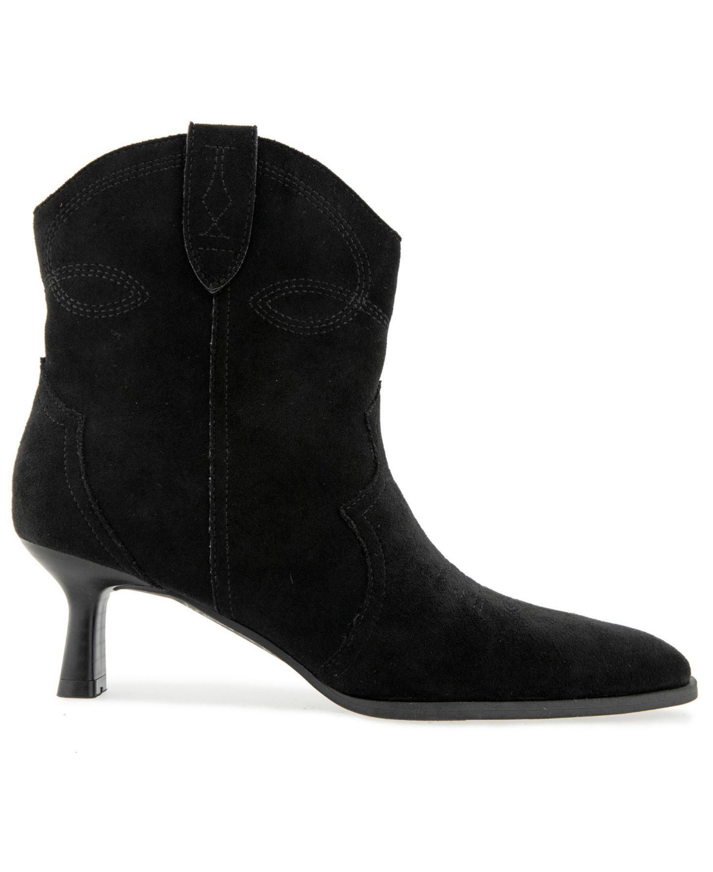 Женские туфли Kensie Ugo Western Kitten Heel Bootie, цвет: Чёрный — фото 2