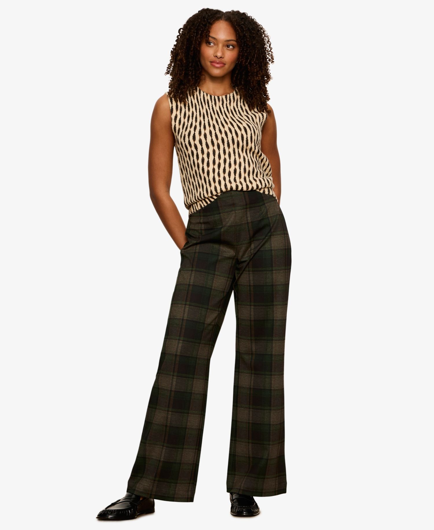 Petite Printed Sleeveless Sweater