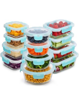 24 Piece Oven Safe Glass Storage Container Set with Lids