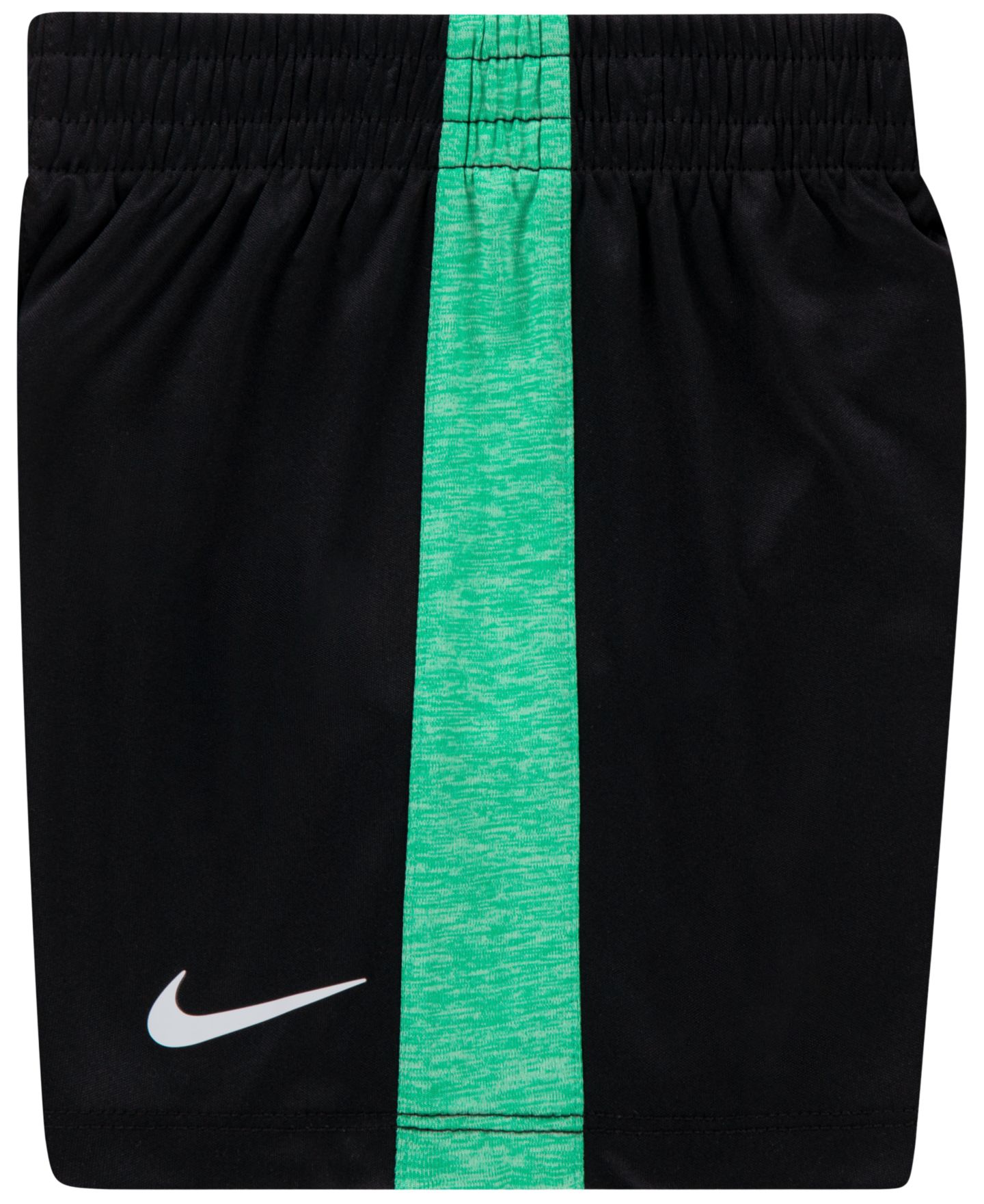 Комплект Nike Dri-FIT Dropset Short-Sleeve T-Shirt and Shorts, 2-Piece Set для мальчиков-малышей, цвет: Чёрный / Зелёный — фото 3