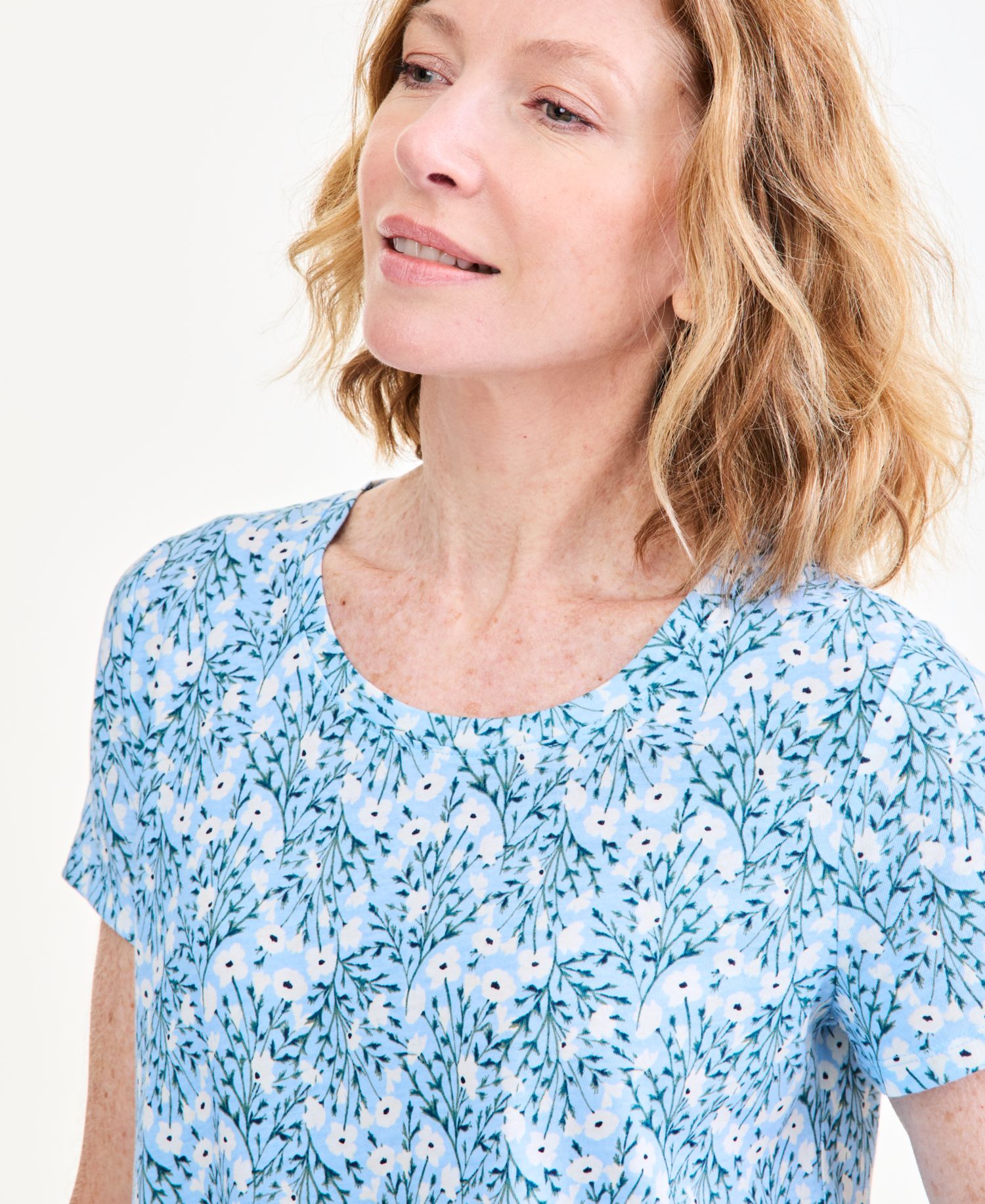 Petite Printed Short-Sleeve Crewneck Tee