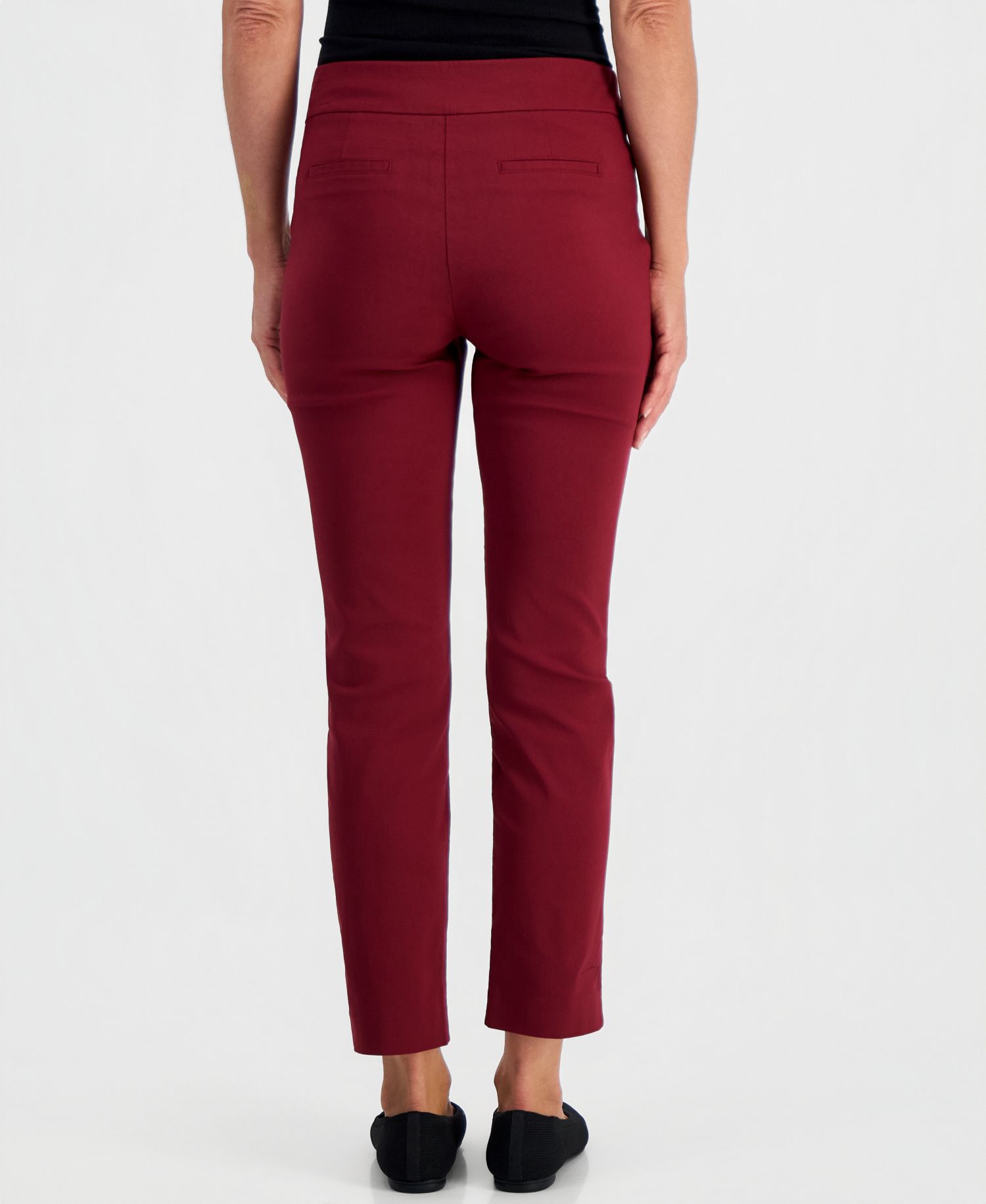 Petite Tummy-Control Cambridge Stretch Slim-Leg Pants