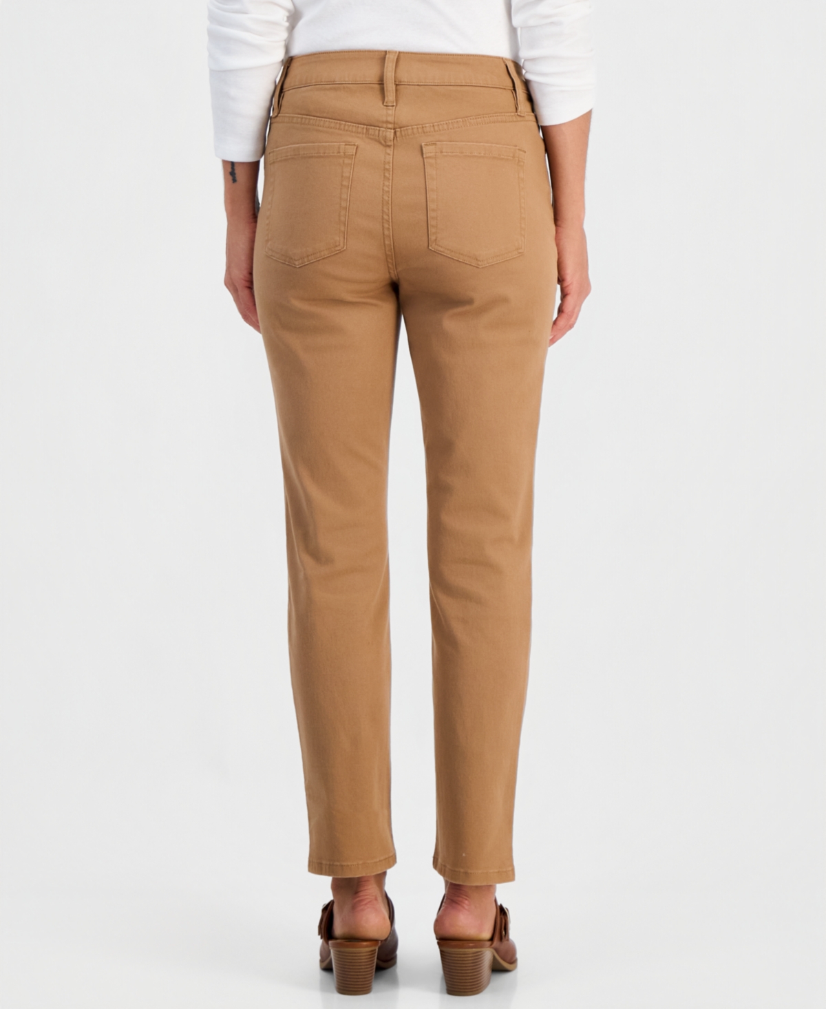 Style & Co Petite High Rise Natural Straight-Leg Jeans, Created for Macy's