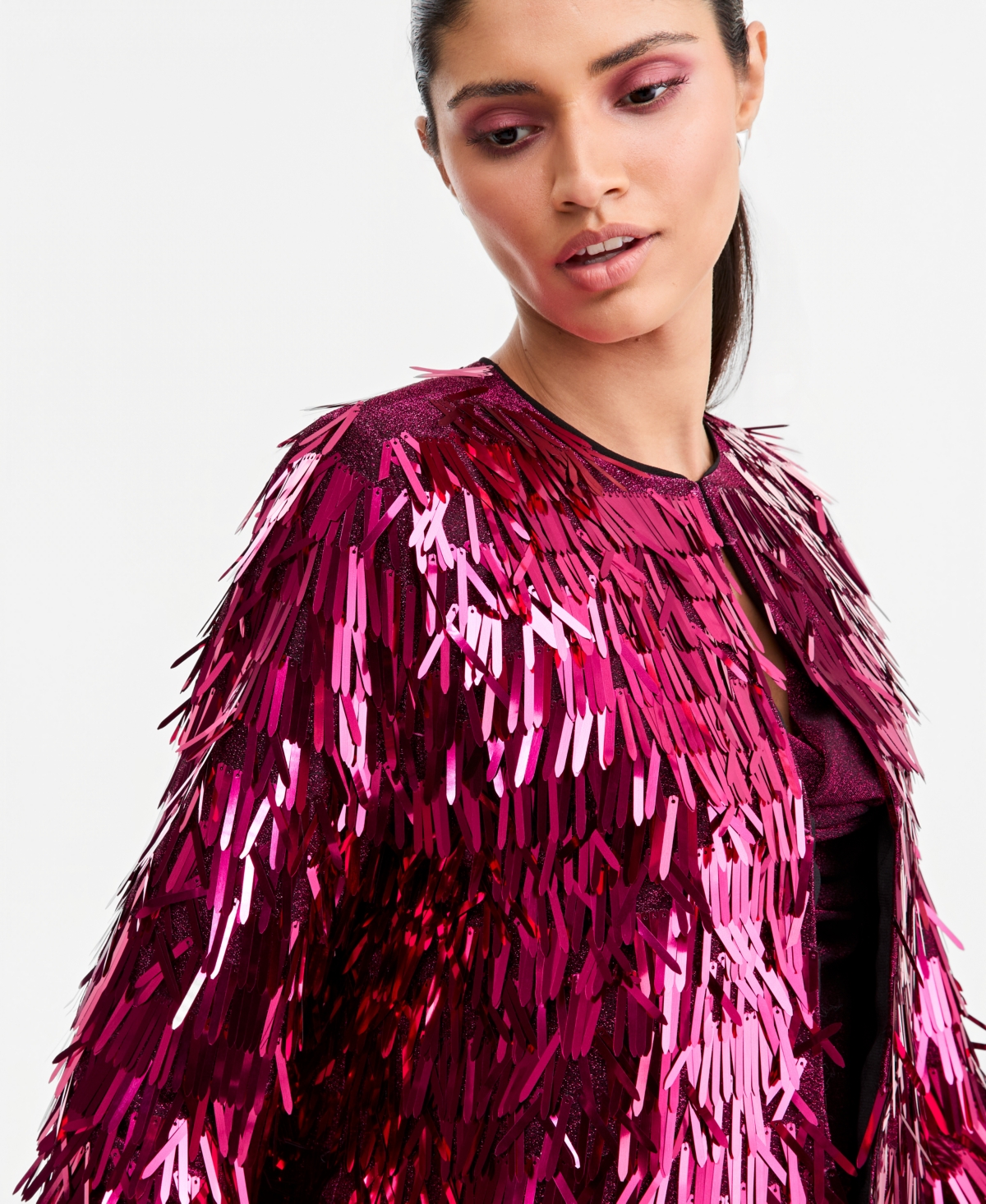 Lapointe X Macy's Women's Allover-Sequin Cropped Jacket, Exclusive