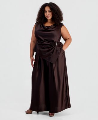 Plus Size Asymmetrical Draped Top