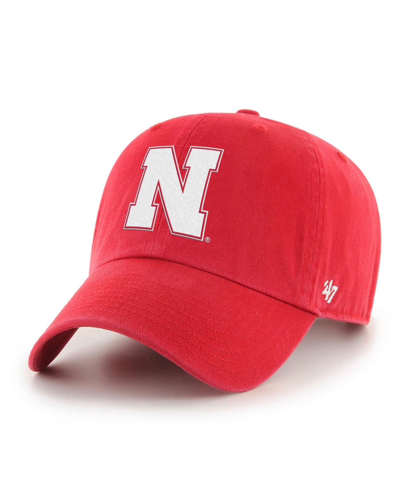 Мужская кепка '47 Brand Scarlet Nebraska Huskers Americana Heritage Clean Up Adjustable Hat — фото 2