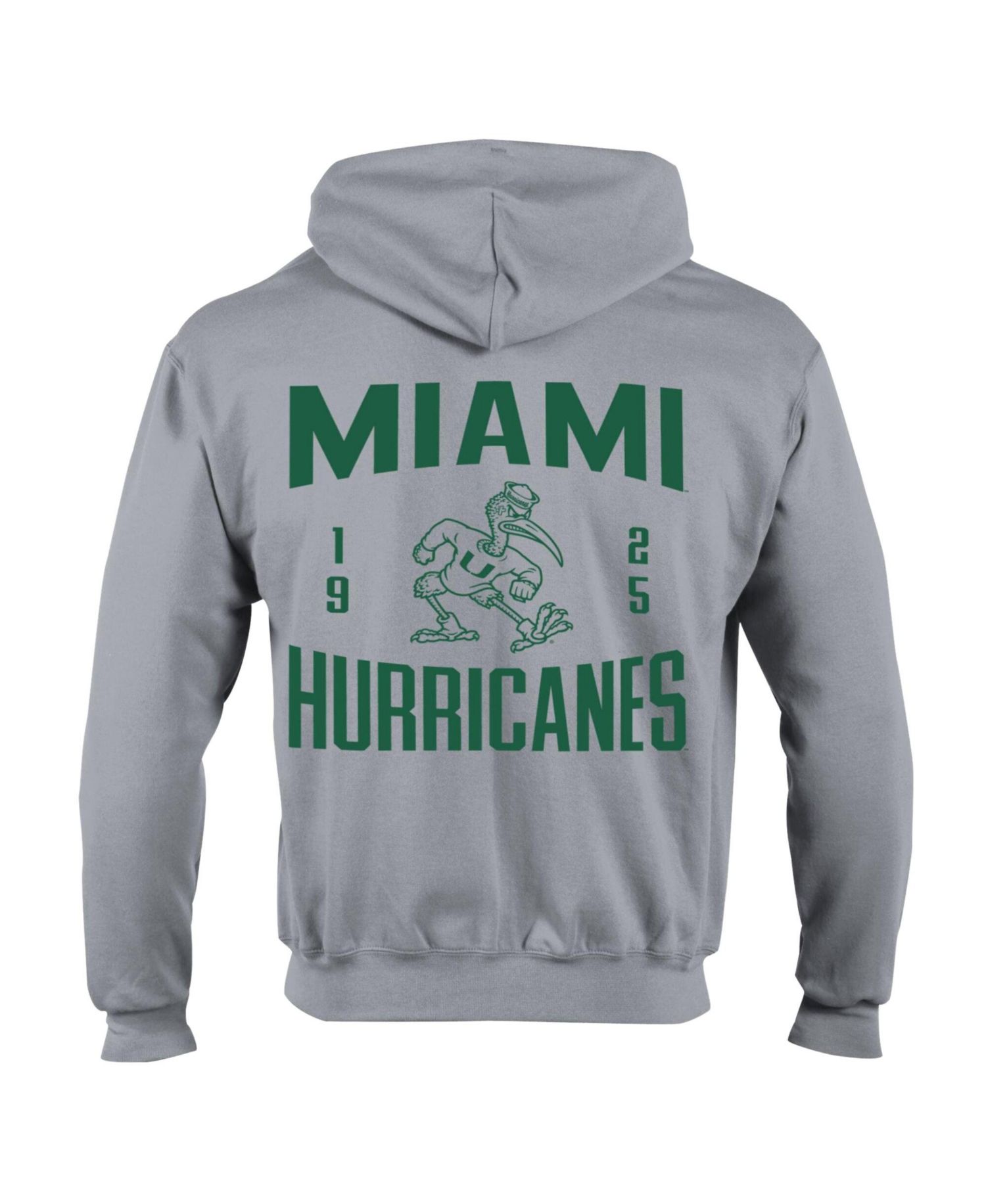 Men's Gray Miami Hurricanes Varsity Powerblend Full-Zip Fleece Hoodie